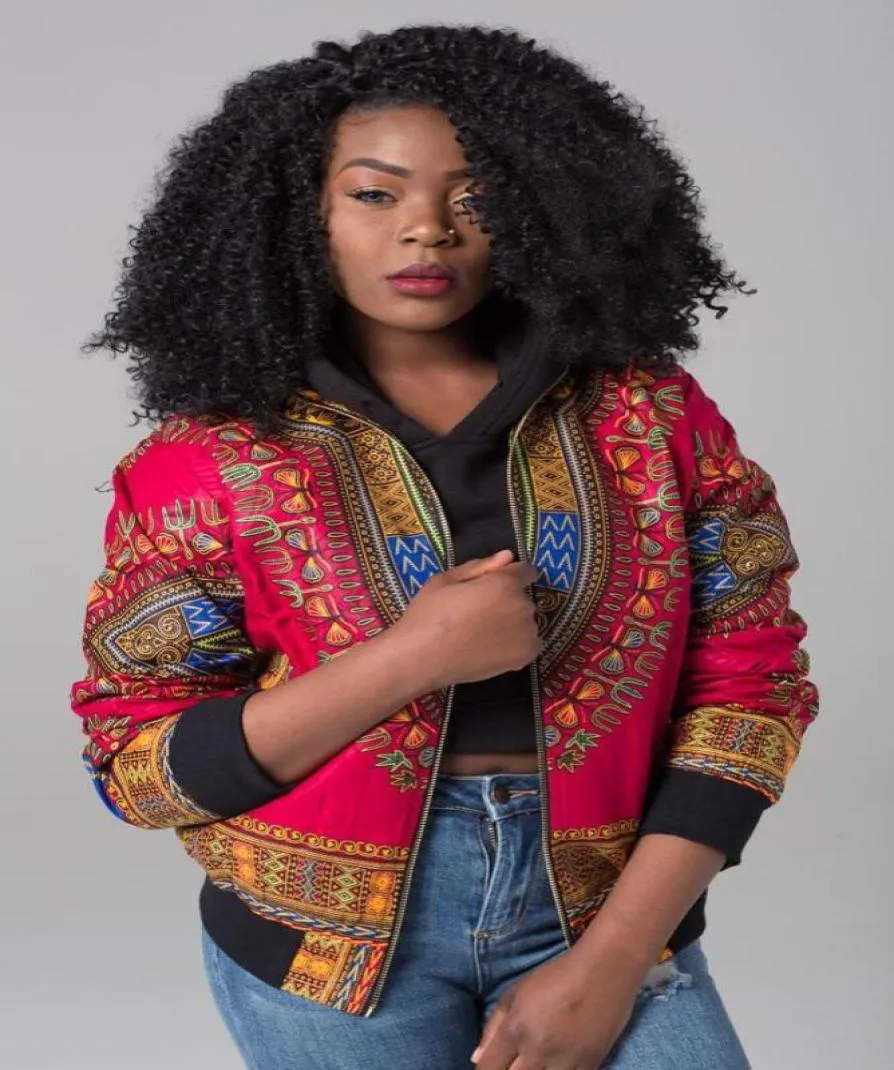 Darsjucbd 2018 Sexy Indie Folk Womens Jacke Dashiki African Printed Bomber Jacket Herbst New5476728