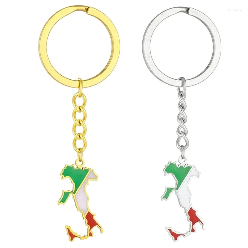 Keechhains Italia Map Key Jewelry Keyring Pendants Regalo per donne e uomini f3md