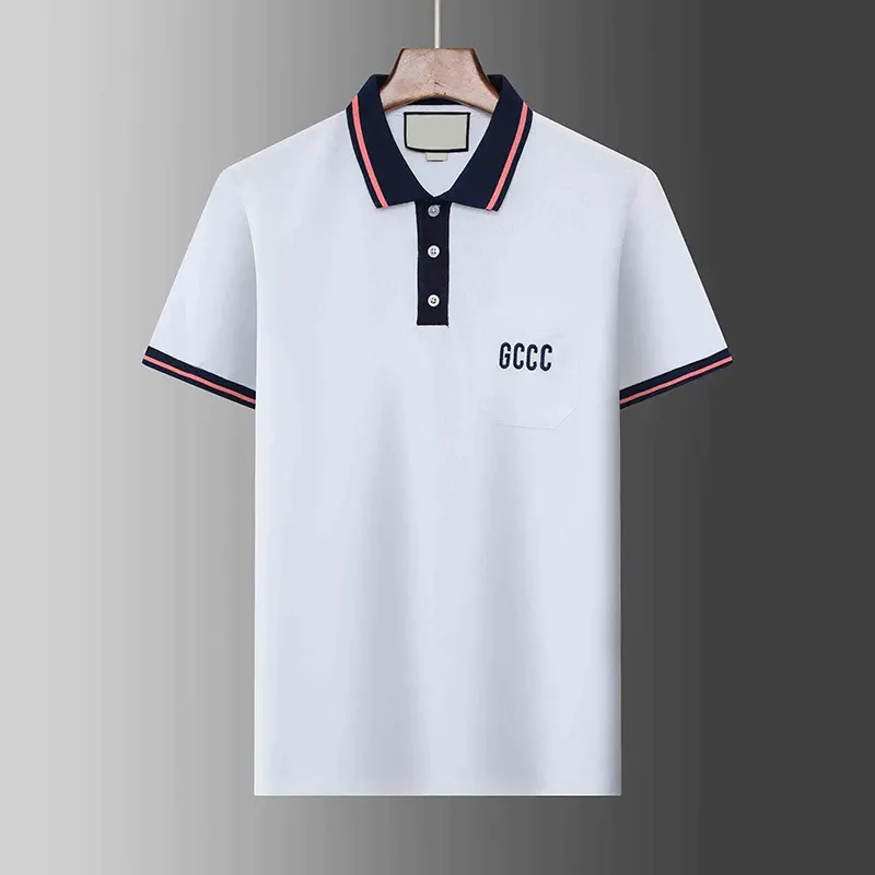 Designer polos mens polo t shirt shirts for man T Shirt Snake Bee Short Sleeve Embroidery Fashion Luxury Polo Casual Men Polo black white High Quality letter clothing