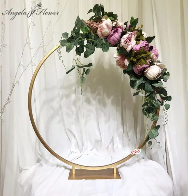 Decoratieve bloemen kransen 405060cm bruiloftsboog tafel middelpunt kunstmatige bloemstandaard weg loodraam display frame schel6653199