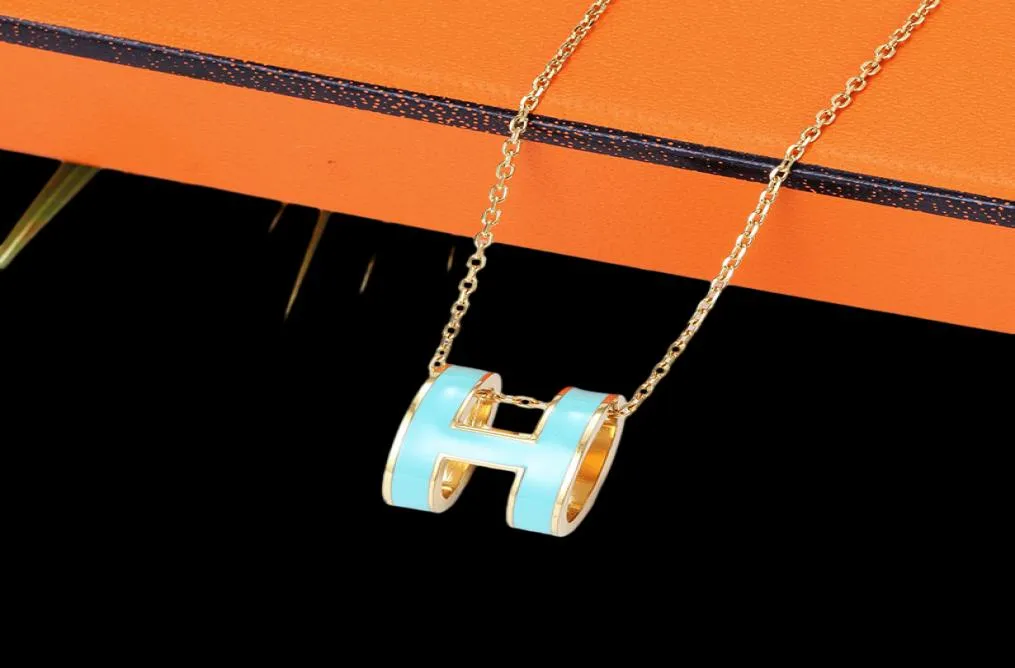 Collier Designer Classic Luxury H PENDANT Colliers pour femmes 18K Gold Letter Fashion Luxury Design Bijoux Colorfast Hypoallerge1551969