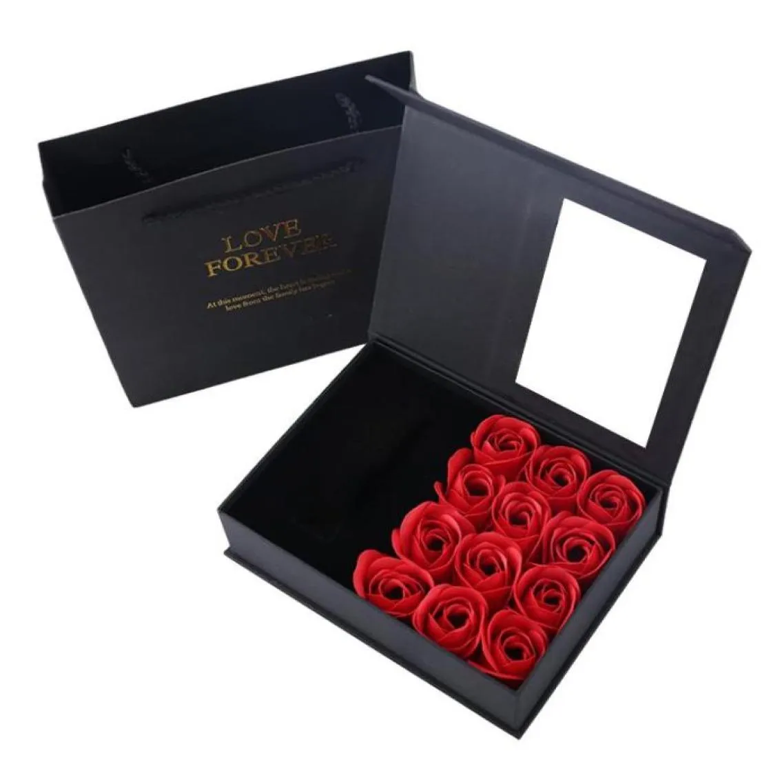 Real Love Rose Boîte de bijoux Boîte à fleurs immortelles pour toujours