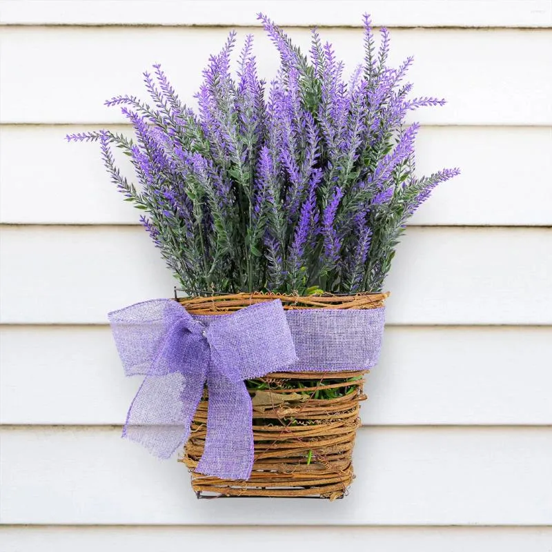 Fiori decorativi Porta cesta sospesa Lavanda ghirlanda per celebrazione del festival