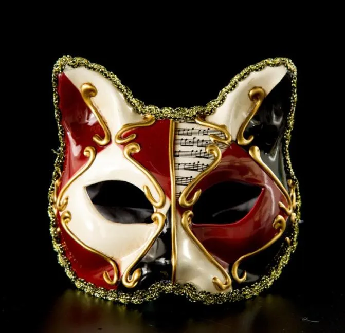 Persönlichkeit Venezianer Katzenmasken für Kinder kreative Halloween -Party Kinder Maskerade Maske Hochwertige Plastik -Cartoon -Party -Masken8538078