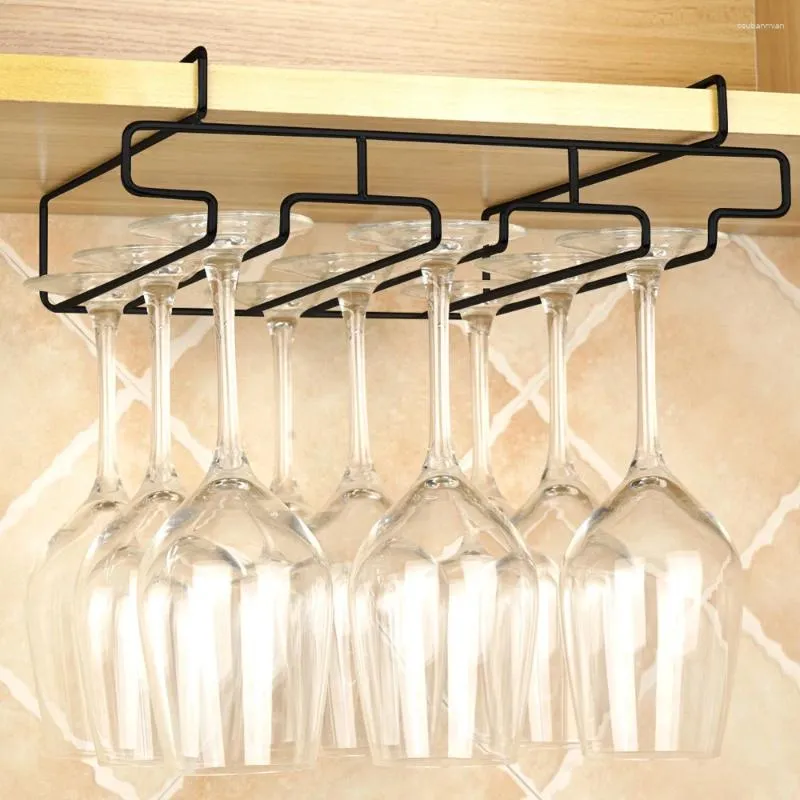 Keukenopslag duurzame decoratieve balk kast cablet hangende rek stengel houder wijnglas cup hanger