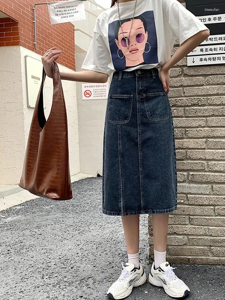 denim midi skirt2024秋冬 DHgate.com:Womens Denim Skirt, High Waist A-Line Midi Skirt