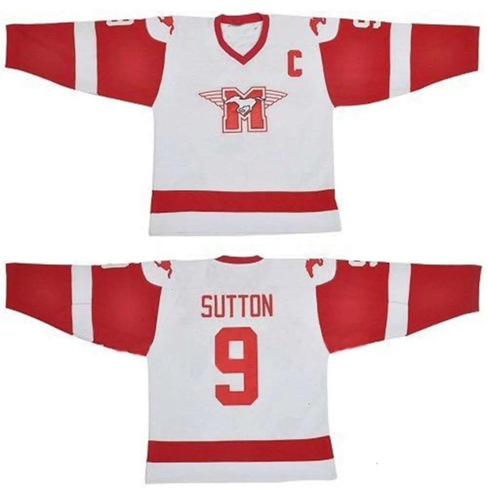 Kob SUTTON YOUNGBLOOD Movie Hamilton MUSTANGS Ice Hockey Jersey Blank 9 SUTTON 10 YOUNGBLOOD Jerseys Custom Any Name Number Whitevintage
