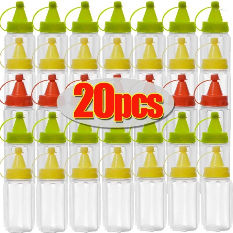 Lagerflaschen 4/20pcs Mini -Quetsching tragbarer Plastik Tomaten Honig Senf Salat Container Küche Klassifizierungswerkzeuge