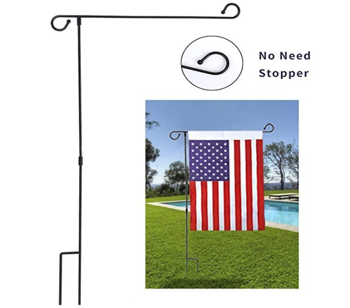 DHL Отправить садовый флаг подставка для баннера флагштока кованого железного двора сад держит флаги до 125 quot в ширине для открытого сада Lawn2343517