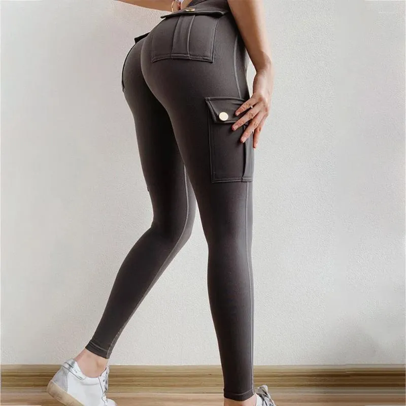 Frauen Jeans Frau Hosen 2024 Fracht sexy Legging Women Fitness Leggings Taschen hohe Taille Gothic Joggers Hosen