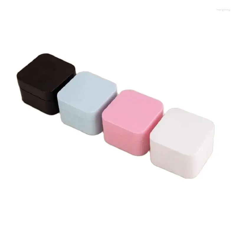 Opslagflessen 30 stks lege plastic potten dubbele lagen cosmetische potten vierkante vorst roze blauw zwart witte crème container 5g 10 g 20 g 30g 50g