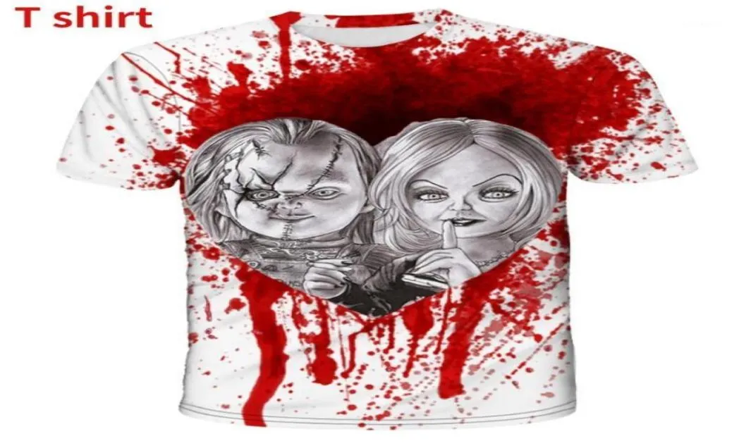 MEN039S T -shirts 3D Printing Bruid van Chucky Causal Fashion Men Women Hip Hoptshirt Plus Size S7XL Harajuku Graphic T Shirts2988225
