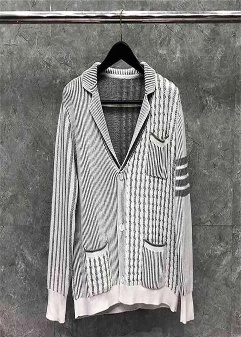 Brand Pullers Men Femmes Slim Cardigans Vêtements patchwork Laine rayée épaisse automne Hiver Casual Coat5969279