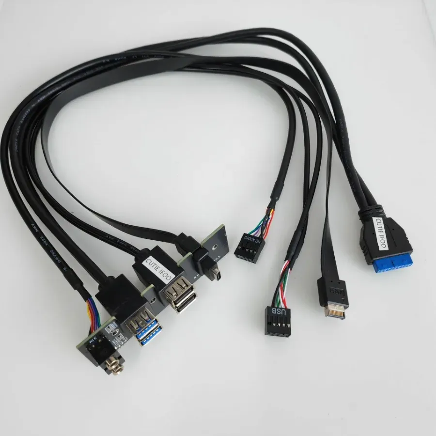 Computer Motherboard Extension Front Panel Cable Type-E 19Pin 9Pin To ...