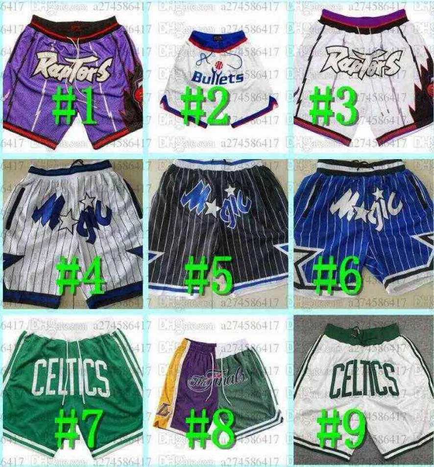 Basketball shorts Men S3xl Just Don Edition Retro Mesh Équipe Nom de l'équipe Pocket Stitch City City Names Année ID Tags 011396937