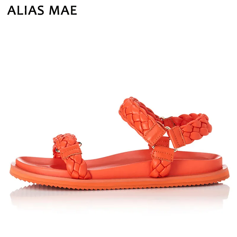 Alias Mae Sandales plates de Woven Women's Travel Tente Girls Fils Casual Fashion Plateforme Flip-Flops 2024