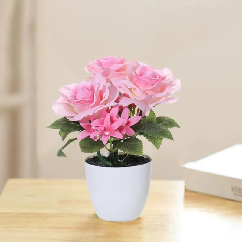 Dekorative Blumen künstliche falsche Blumenpflanze Bonsai Simuliertes Esstisch Dekor Plastik Schlafzimmer Nachahmung für Heimdekoration