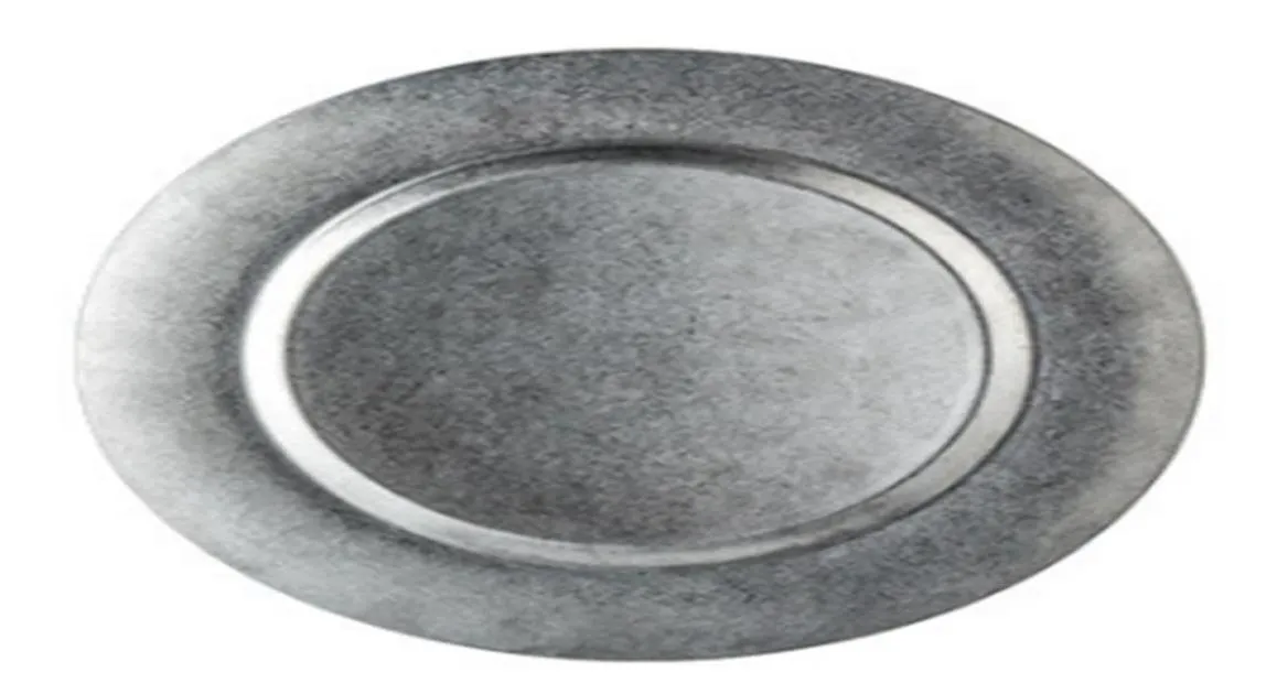 Assiettes de vaisselle American Restaurant Old Frosted Silver Vintage 304 Assiette en acier inoxydable Dîner plat rond 8356459