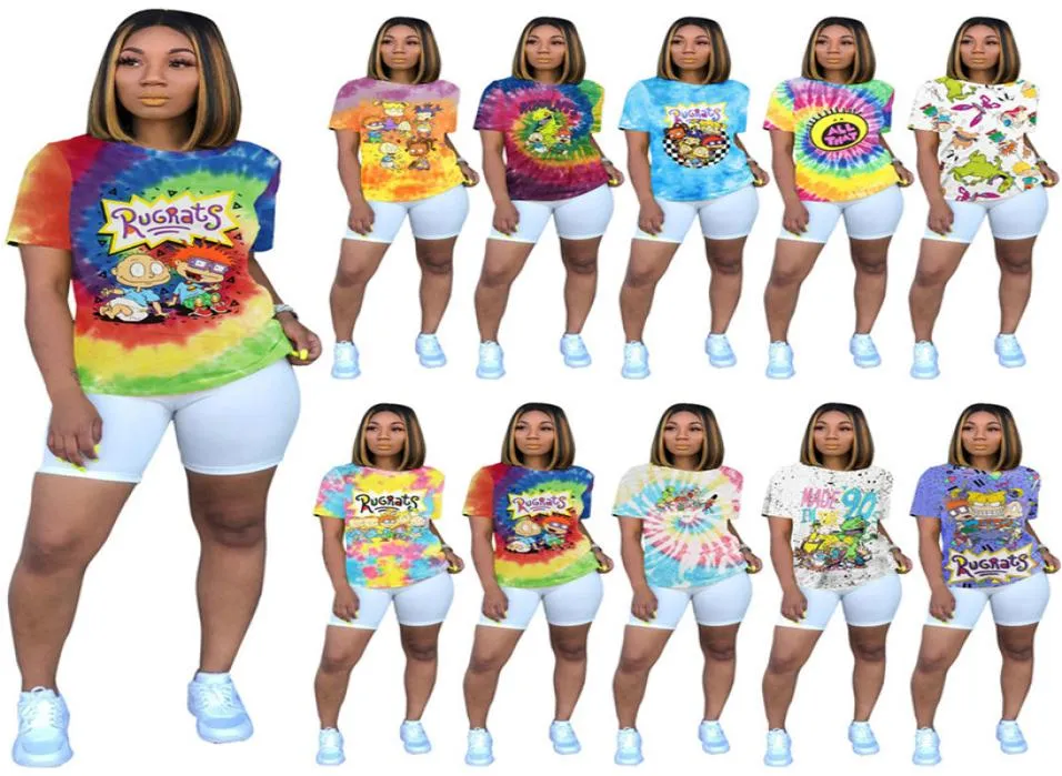 Dames rugrats t -shirts plus maat s2xl cartoon pullover short mouw crew nek t -shirts sexy zomer clauuele kleding dhl 30319799783