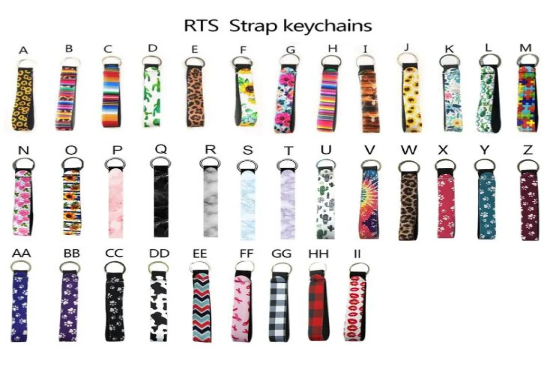 Keots de bracelet en néoprène Lanyard SERAPE IMPRESSE STRAP RING RINE CLÉ CLÉ CLÉ MAINE