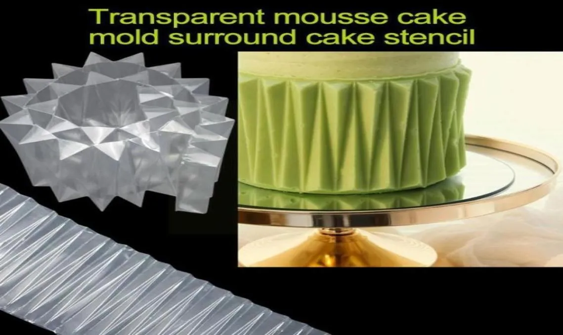 Andere evenementenfeest levert transparante plastic origami mousse cake schimmel bakdecoratie voor kinderen039s cakes d5a69208911