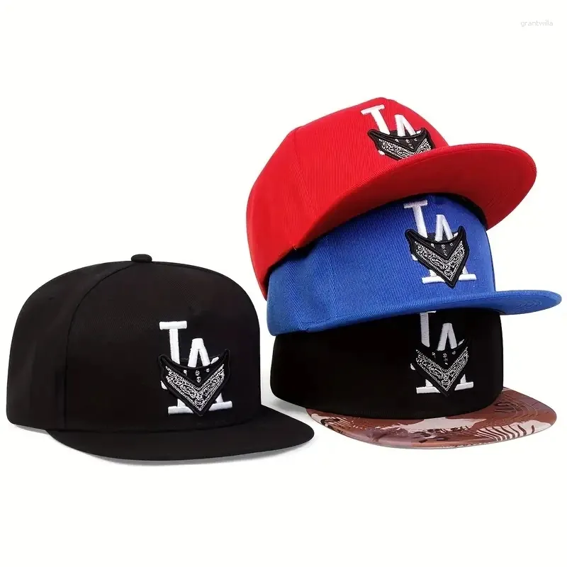 Ball Caps Unisex Los Angeles La Snapback Hat Black Desert Flowers Adult Hip Hop Outdoor Sun Hats регулируем