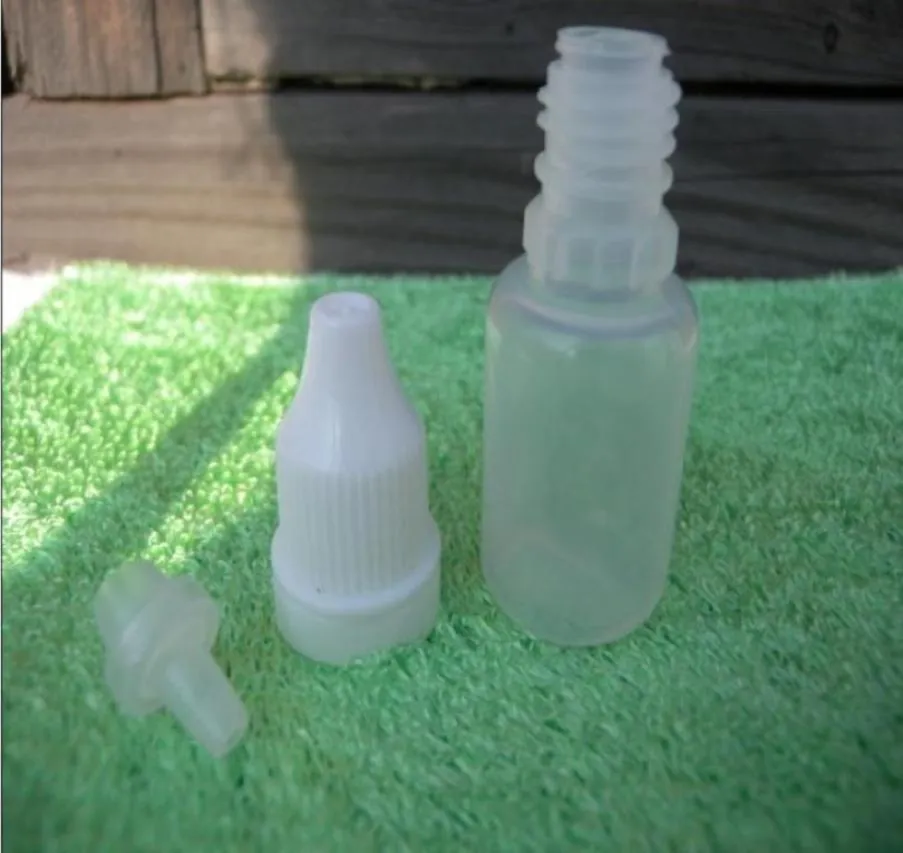 100 pcs 10 ml de 13 oz botellas de plástico de plástico con tapas a prueba de manipulaciones Tips Thief Safe Ann Pe Ldpe 4 E Vapor Cig Liquid Factory 970978983091