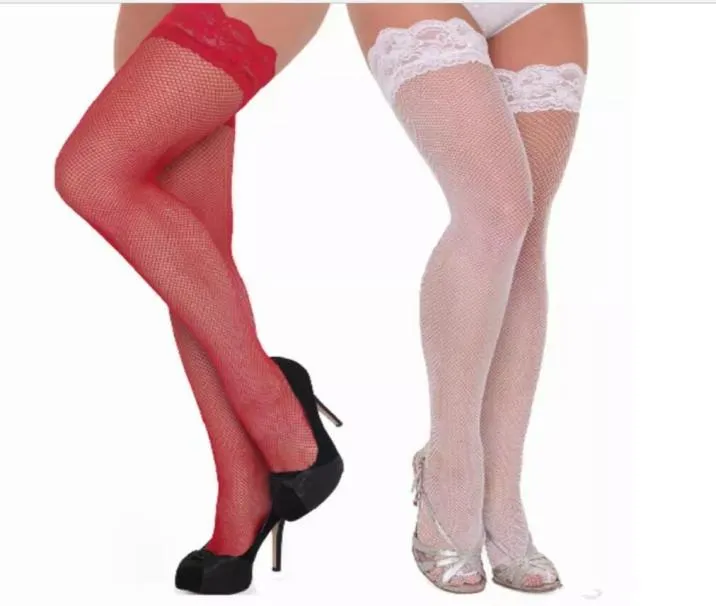 New Women New ThighHigh Stocking Sexy Women Transparent Mesh Lace Silk Stocking Solid WhiteRedPurpleBlackPink Stay Up Club4169336