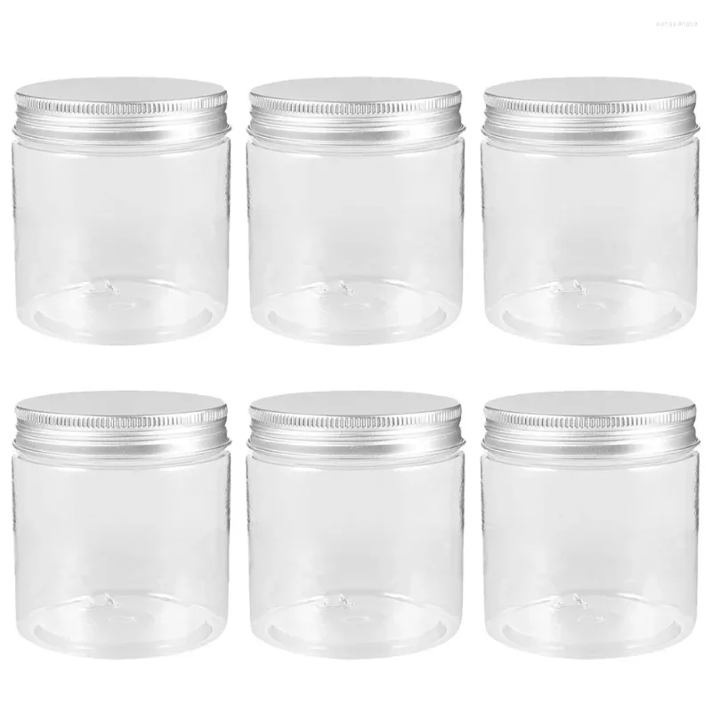 Opslagflessen pot plastic deksel voorstander van augurk mond inblikken pot voedsel peper brede kruiderijcontainers Clear Mason Jars container deksels