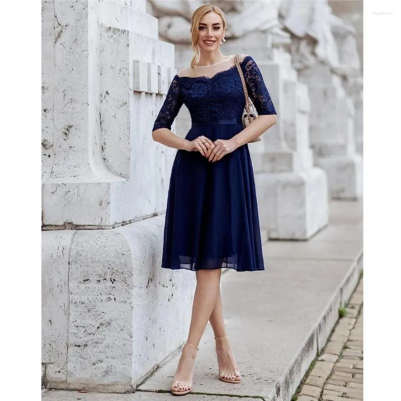 Cocktail and party lace midi dress cheap