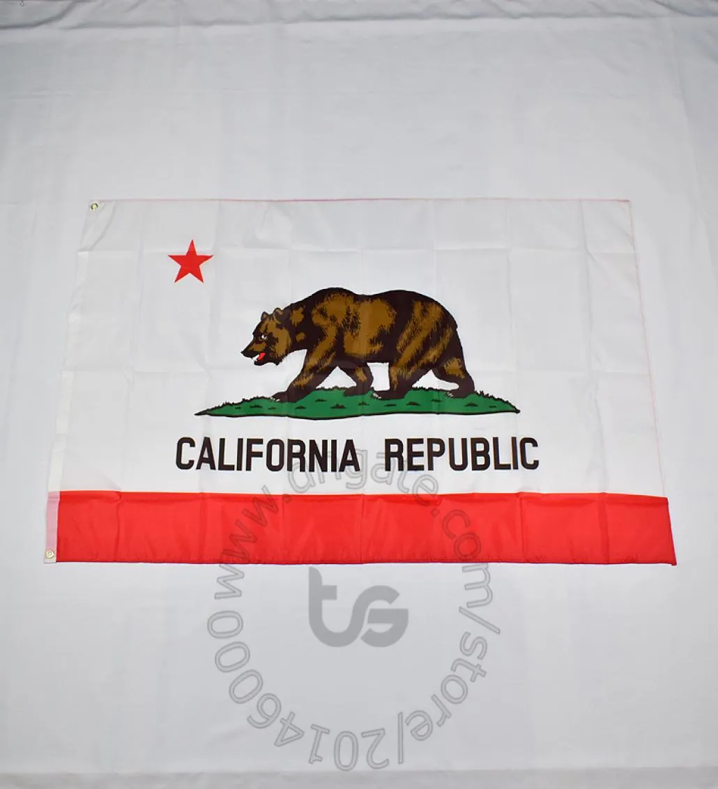 California State Flag Room Hangende decoratie 3x5 FT90150cm Hangende nationale vlag California Home Decoration Flag 8281976