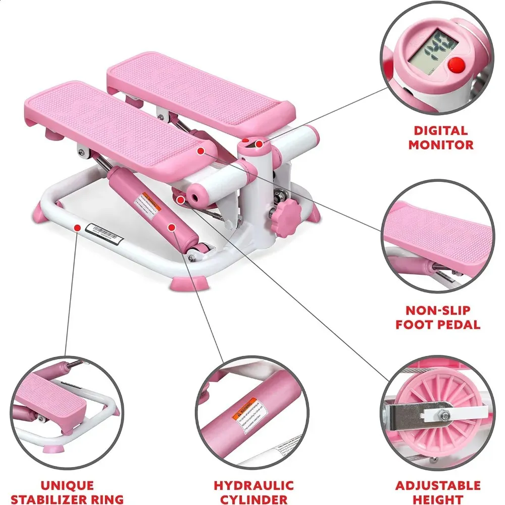 Egzersiz için Mini Stepper Direnç Bantları Dijital Monitör İsteğe Bağlı Twist Motion 240416