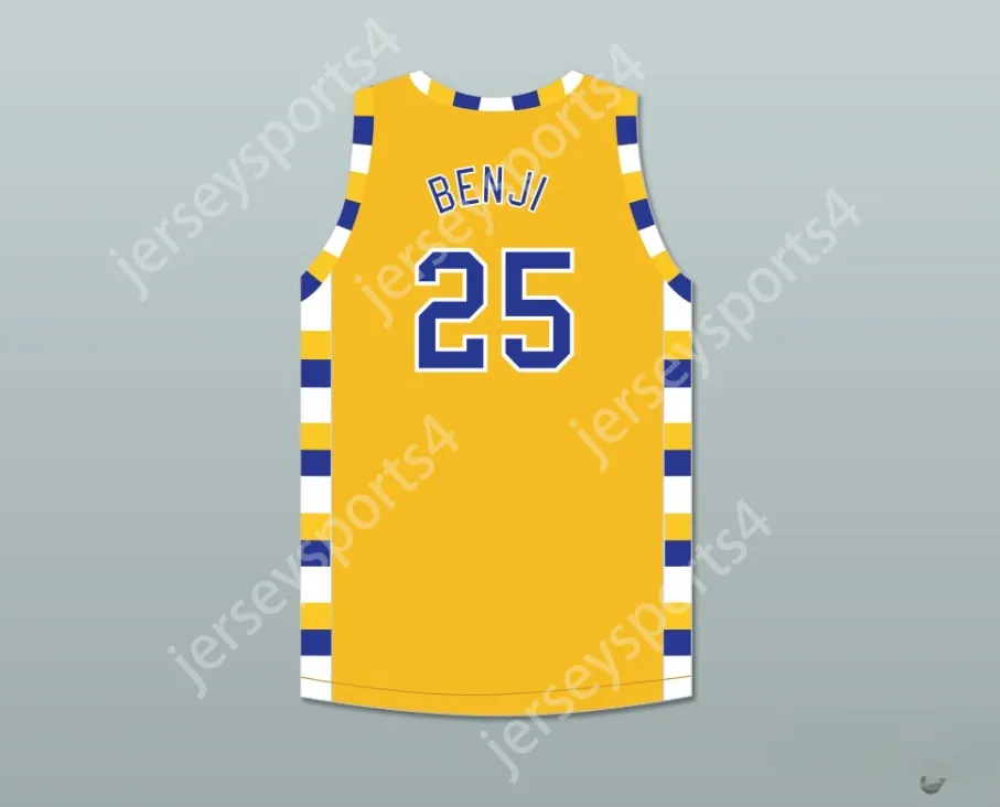 Custom Nay Mens Youth/Kids Ben 'Benji' Wilson 25 Simeon Career Academy Wolverines Giallo Basket Basketball Jersey Top Top S-6xl Cucite S-6XL