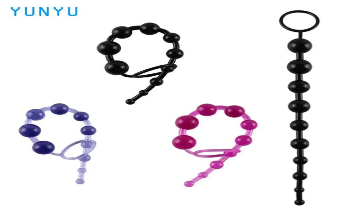 Toy Toy Couleur Jelly Perles anales orgasms de sexe Plug sur piste de baule Pull Ball Stimulateur anal Perles pour femmes 174031099805