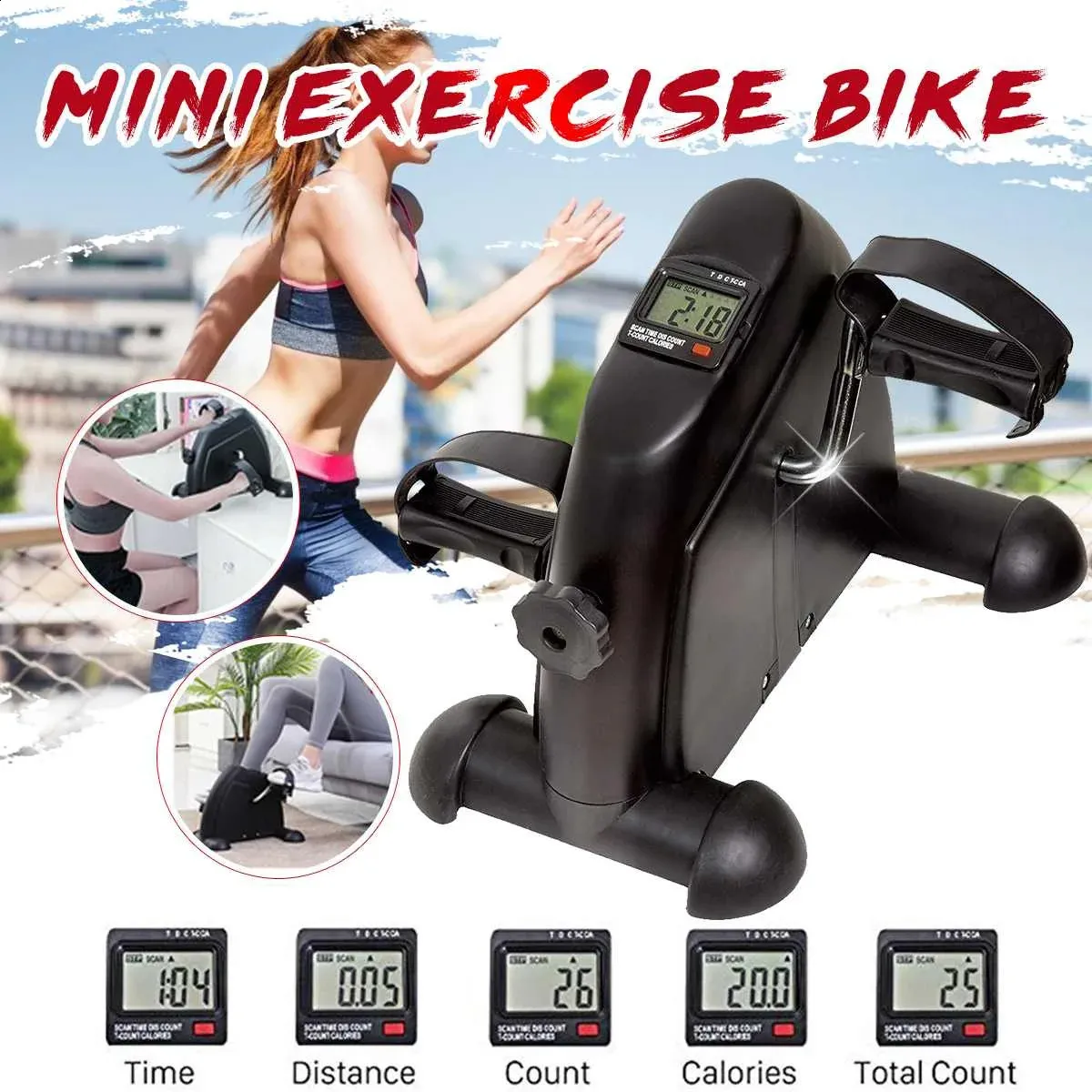 Mini Exercise Bike For Elderly, Home Fitness Pedal Exerciser With