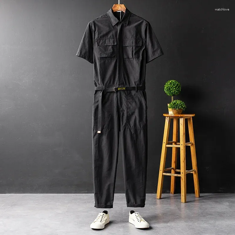 Herrenhosen Family Health Manager Housekeeping arbeiten allgemeine Reinigungsarbeit Tragen Sie Sommer kurzärmeliger Streetwear -Coverall Hosen