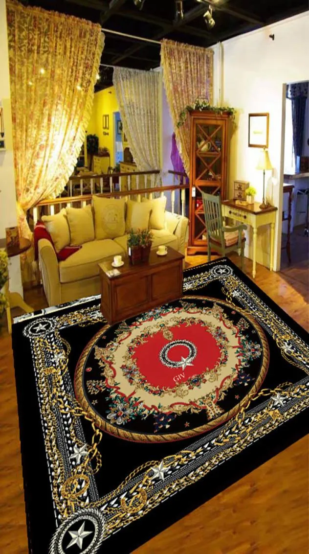 Matta europeiska och amerikansk stil blommönster mönster mattor för vardagsrumssalong sovrum mattor nonslip marin röd blå 5229735450