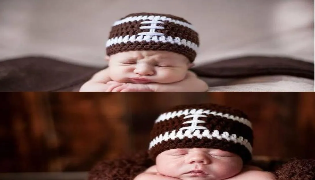 Nowy dziecięcy szydełkowy kapelusz nowonarodzony ręcznie robiony szydełkowana czapka earflaps Pography Props5498292