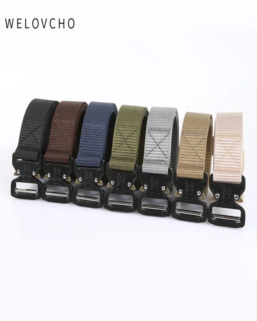 WELOVCHO Tactical Belt Hommes Armée militaire en nylon de taille de ceinture de combat