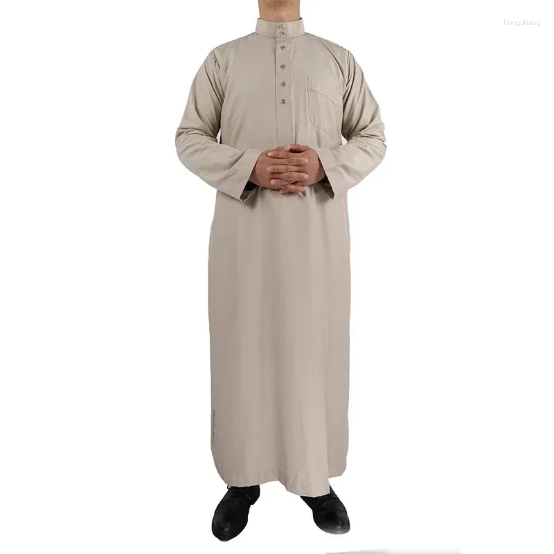 Ethnic Clothing THOBE SALE Arabia Gown Islamic Muslim Mideast Men Polyester Mixed Cotton Qatar Robe