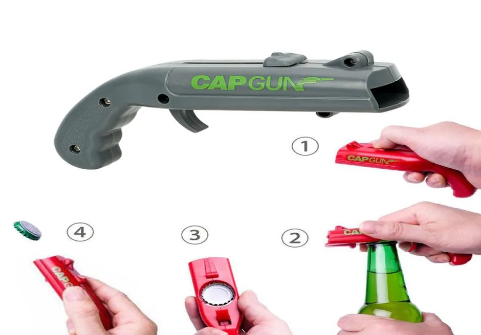 Können Opener Spring Cap Catapult Launcher Gun Shape Bar Tool Drink Getränk Eröffnungsschütze Bierflasche Opener Creative2492648