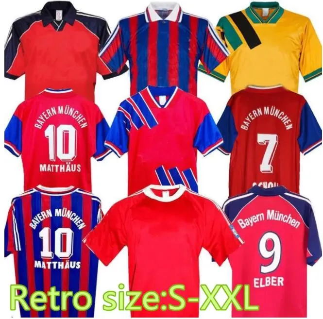 Retro Jerseys 94 95 96 97 98 99 00 01 2010 Maradona final Elber Pizarro Scholl Klinsmann Matthaus 1997 1999 Lizarazu Muller Robben Schweinsteiger Bayern Munich