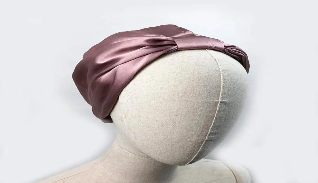 Backeskull Caps 100 Pure Silk Femmes Night Sleep Cap Long Hair Cairfort Mulberry Satin Band Elastic Bonnet Hat For Lady 1798090