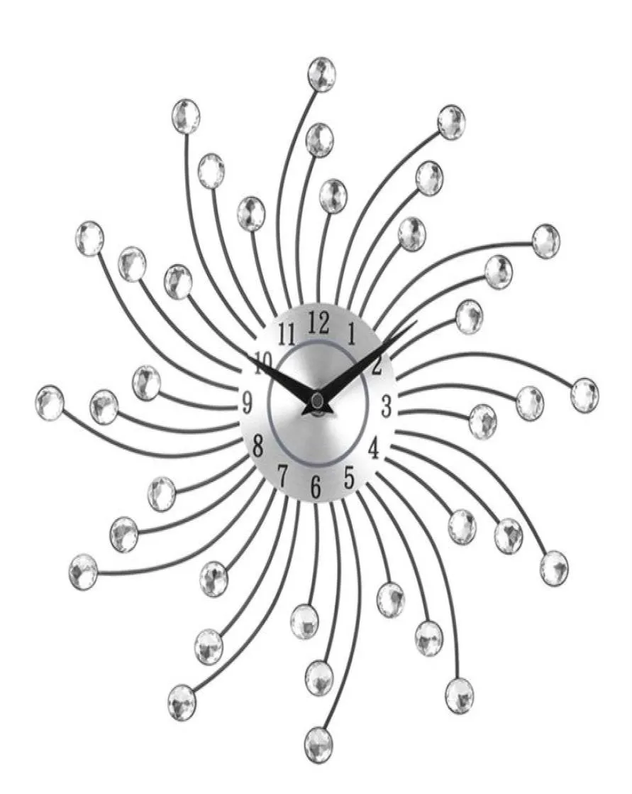 WSFS 3D stor väggklocka Metall Crystal Modern Home Decoration Silent Clocks for Living Room Office280H1779139