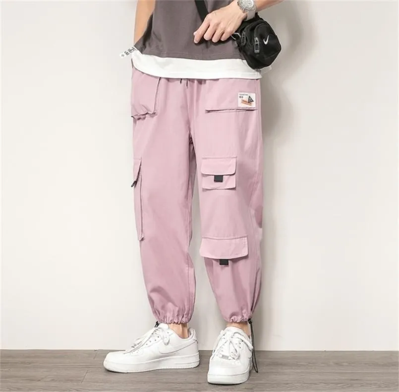 NOUVEAU MEN039S PANTAGE DE CARROGE DE HAUTE QUALLE HIP HOP PANTAL Mulcanocket Teen Fashion Loose Cargo pantalon Male 201218320848