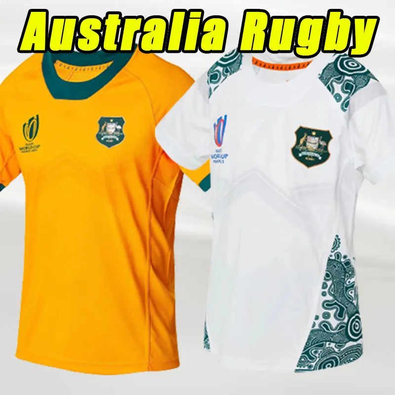 Australie Rugby Jerseys Home Away Kangaroos Wallaby Size S-5XL 2023 2024 Ligue nationale Men Adult Vain Training Coupe du monde Tshirt 23 24