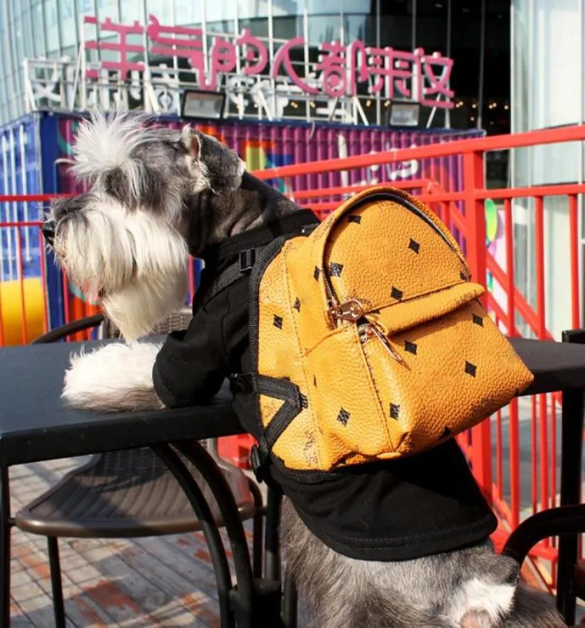 Appareils pour chiens Fashion Pet Sac Casual chiot Pocket Outdoor Teddy Schnauzer French Bulldog Backpack Letter Imprimé Little Bags48497093296667