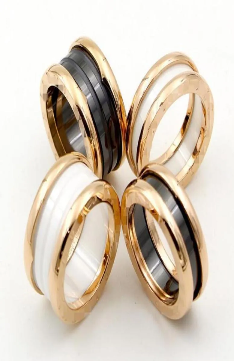 Nouvelles femmes Love Titanium Steel Ceramic Ring Men and Women Fashion Fashion Blanc White Weddings Ring 20202697444