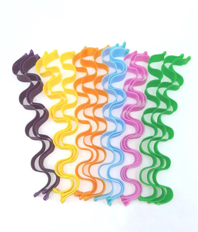 18 stcs 55 cm Hair Curlers Magic Styling Kit Geen warmte met stijlhaken Heatless Wave Formers voor de meeste kapsels5019789