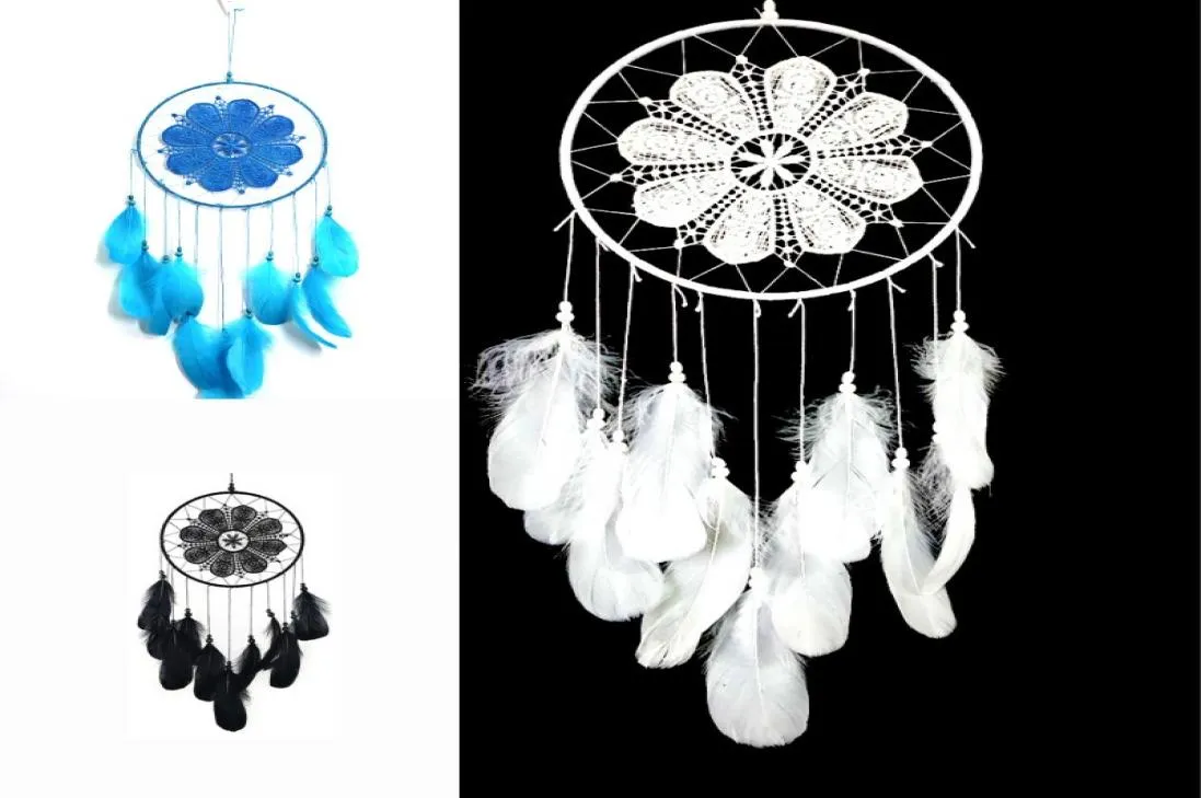 Goose Feather Lace Fashion Arts and Crafts Dream Catcher Home Furnishing Feathers fordon Pendant 11 5LZ B32984833
